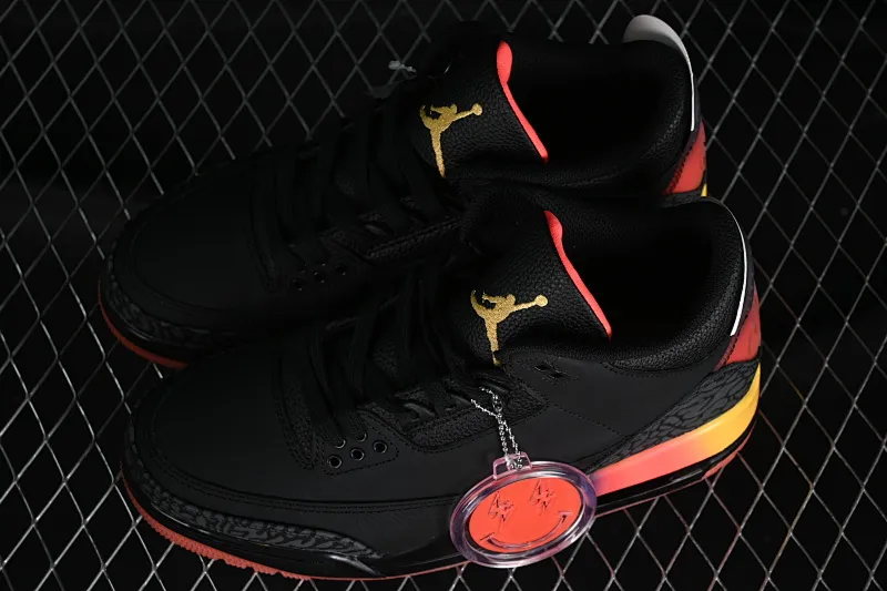 All categories Air Jordan Jordan series basketball shoes Air Jordan 3 J Balvin x Air Jordan 3 Retro "Rio" AJ3 Joe 3 Black Rainbow FN0344-001